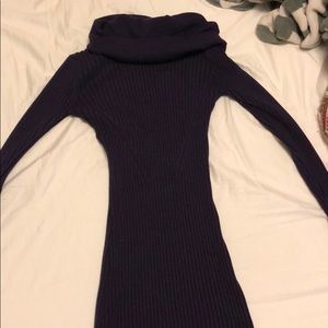 Dark purple bodycon knit dress